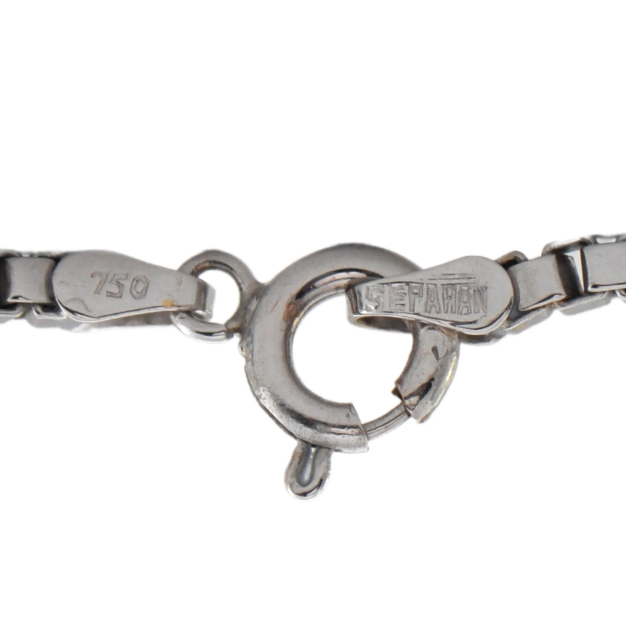 Vintage 24 1/2" White Gold Box Link Necklace
