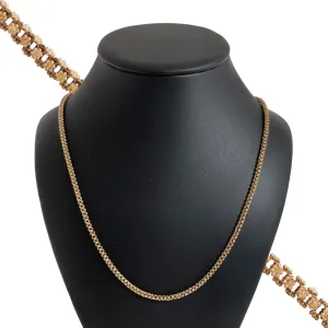 Vintage 30" 18K Rose Gold Rosette Link Necklace
