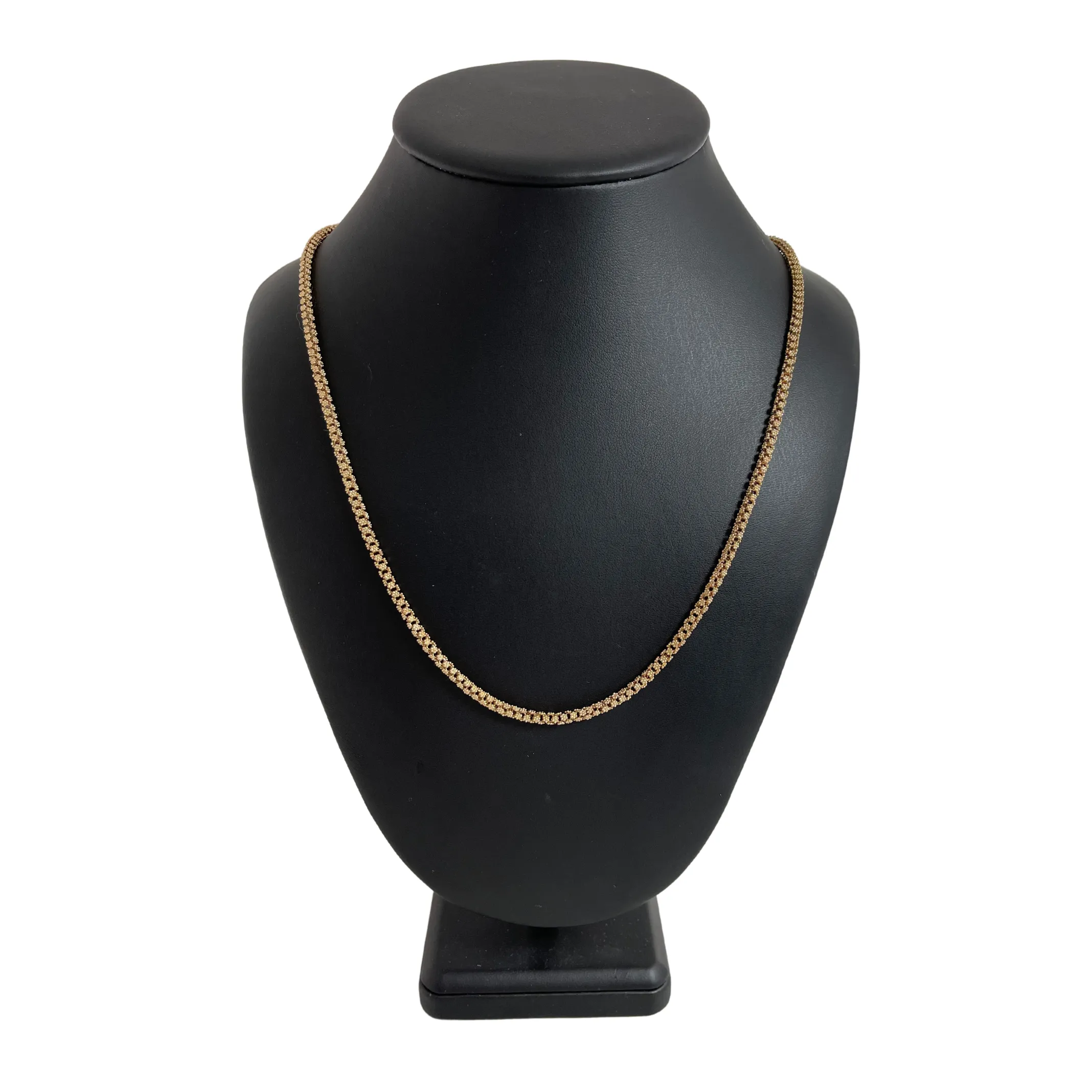 Vintage 30" 18K Rose Gold Rosette Link Necklace