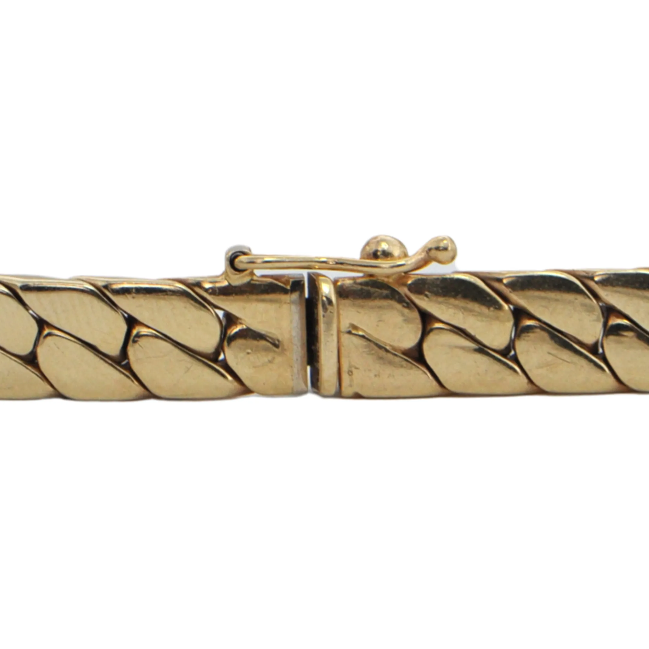 Vintage Diamond 14k Gold Curb Link Necklace