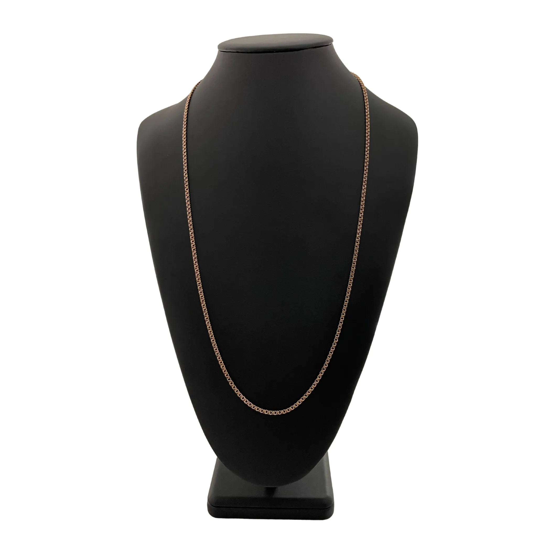 Vintage Egyptian 30" Rose Gold Fancy Link Necklace