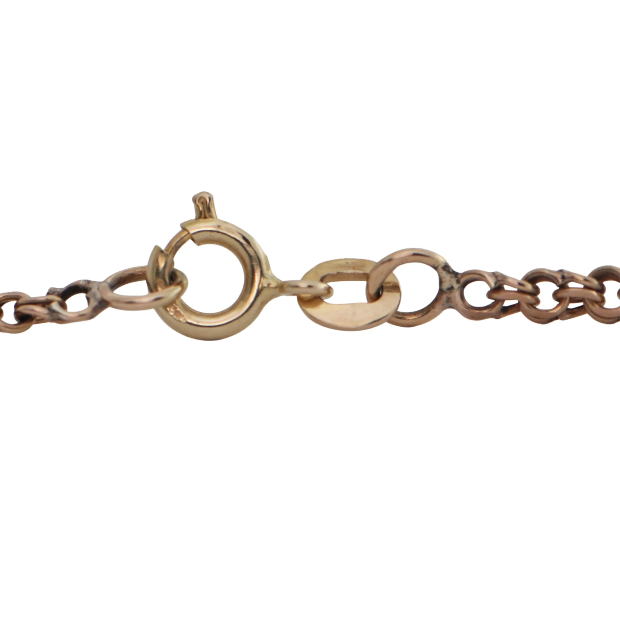 Vintage Egyptian 30" Rose Gold Fancy Link Necklace