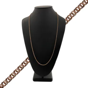 Vintage Egyptian 30" Rose Gold Fancy Link Necklace
