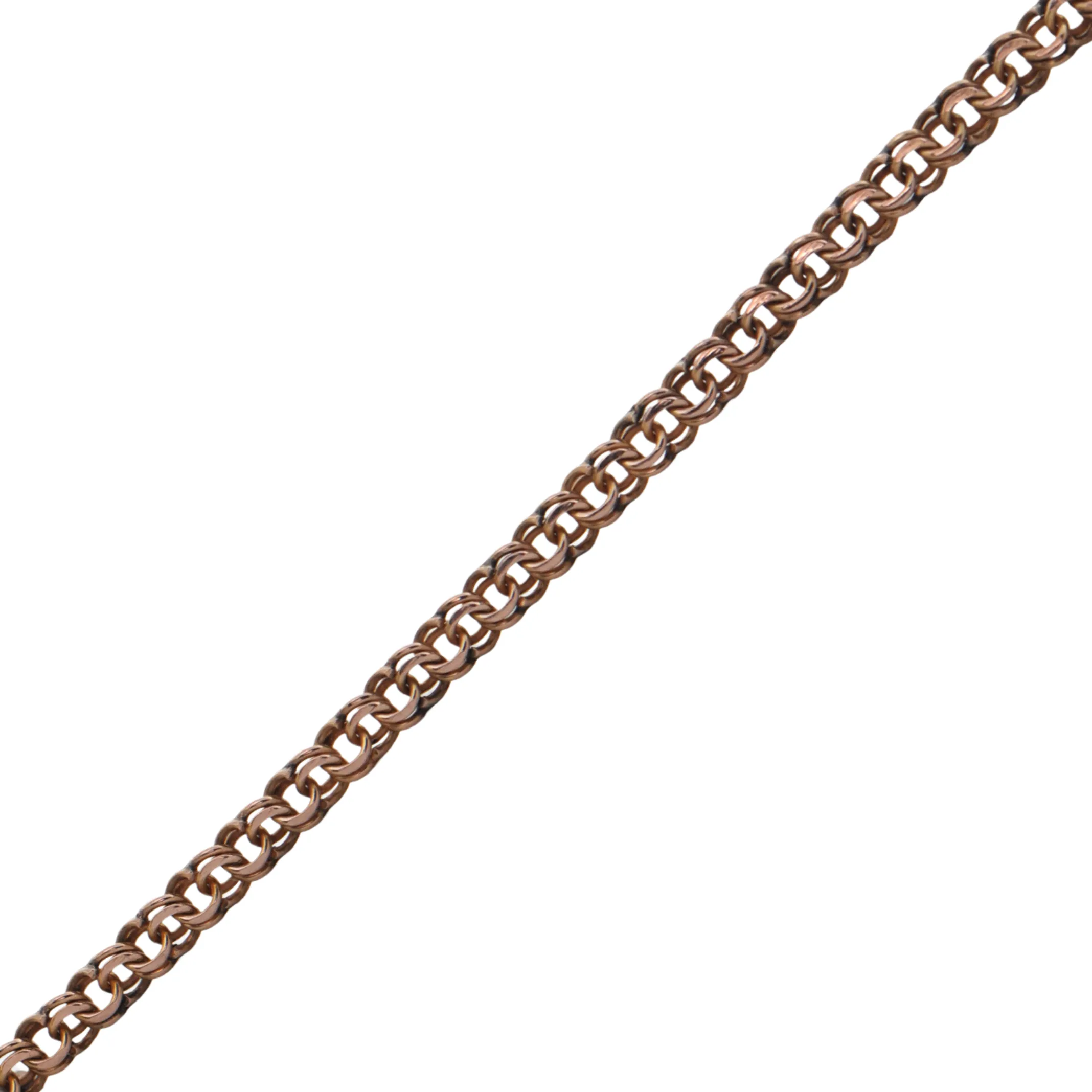 Vintage Egyptian 30" Rose Gold Fancy Link Necklace