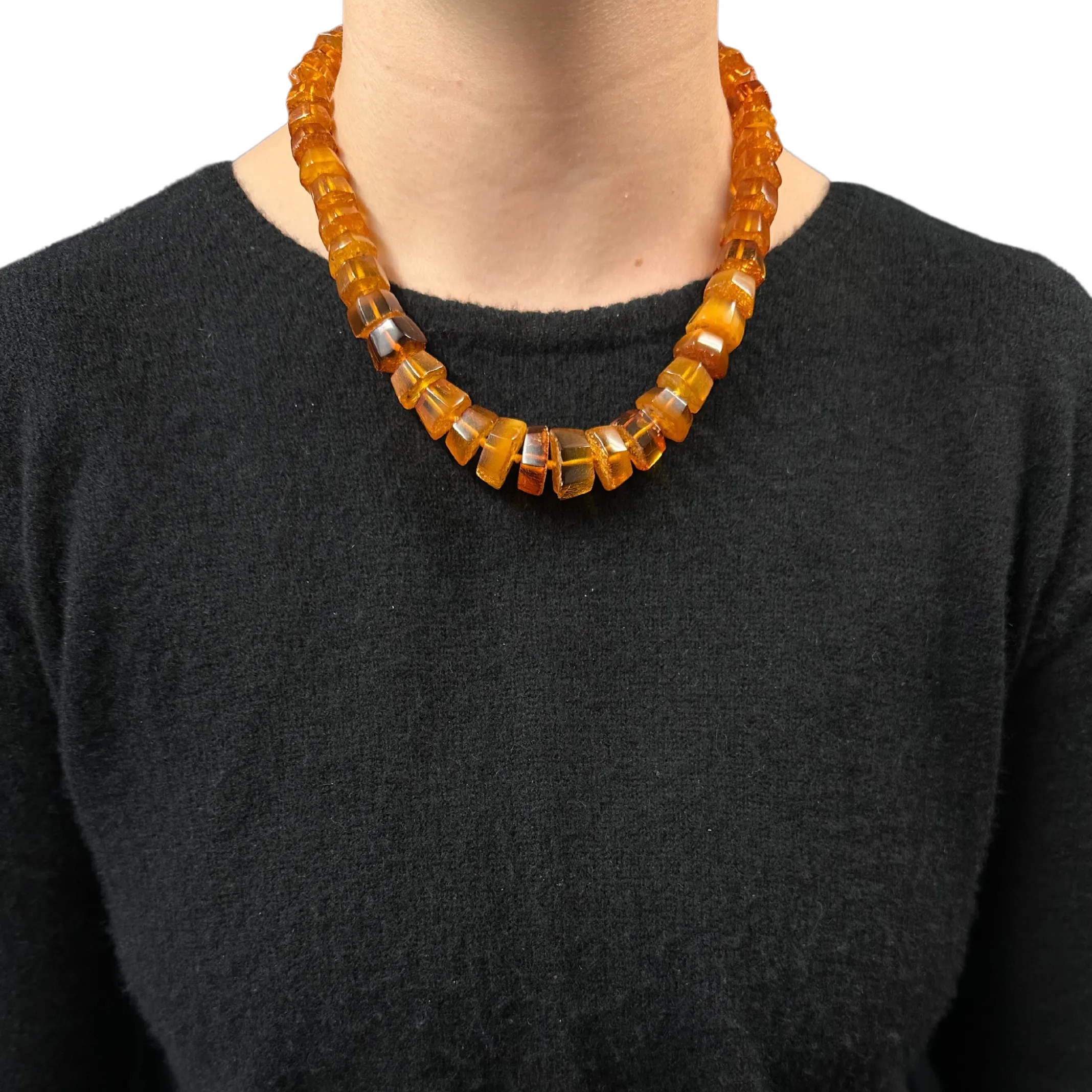 Vintage Graduated Hexagonal Baltic Amber