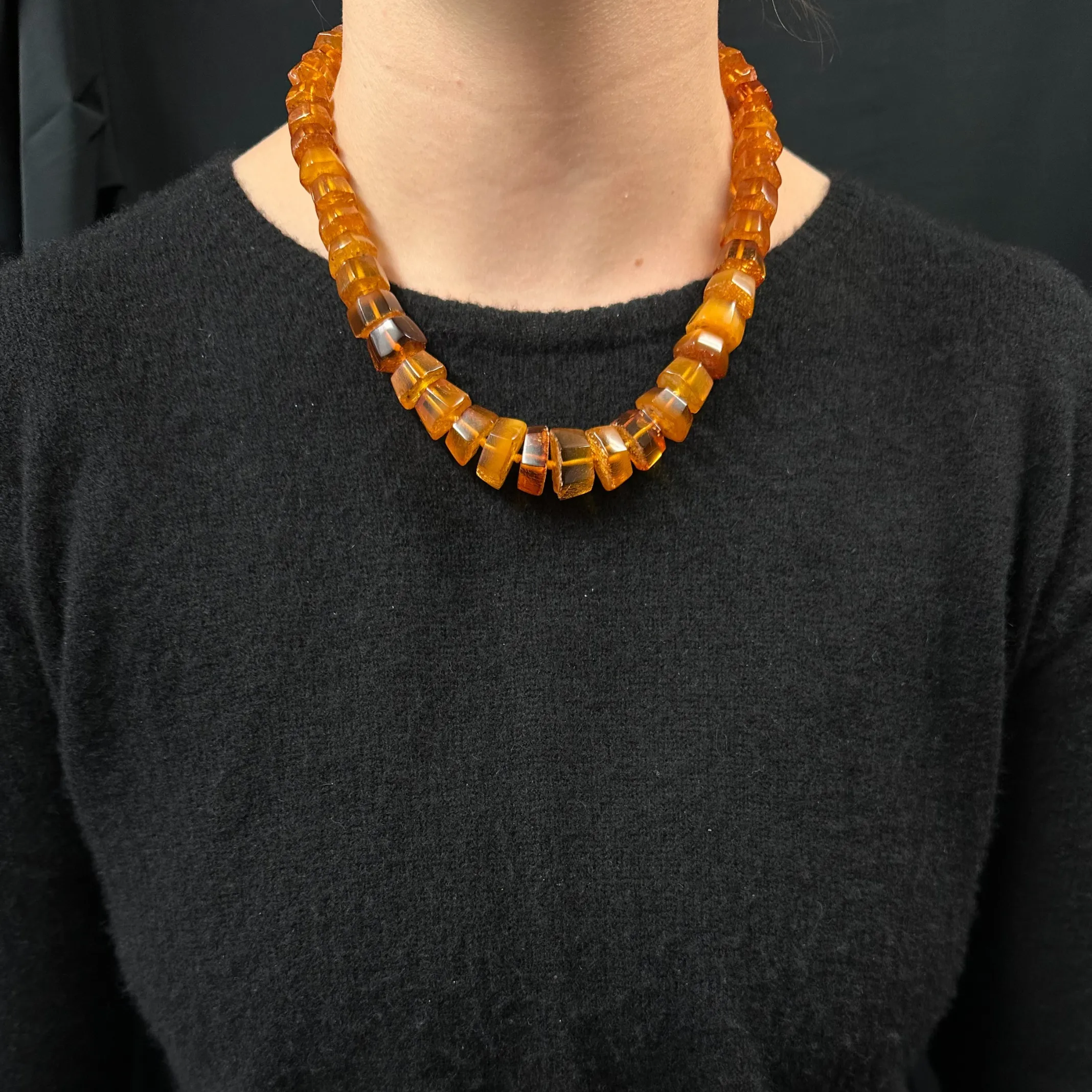 Vintage Graduated Hexagonal Baltic Amber