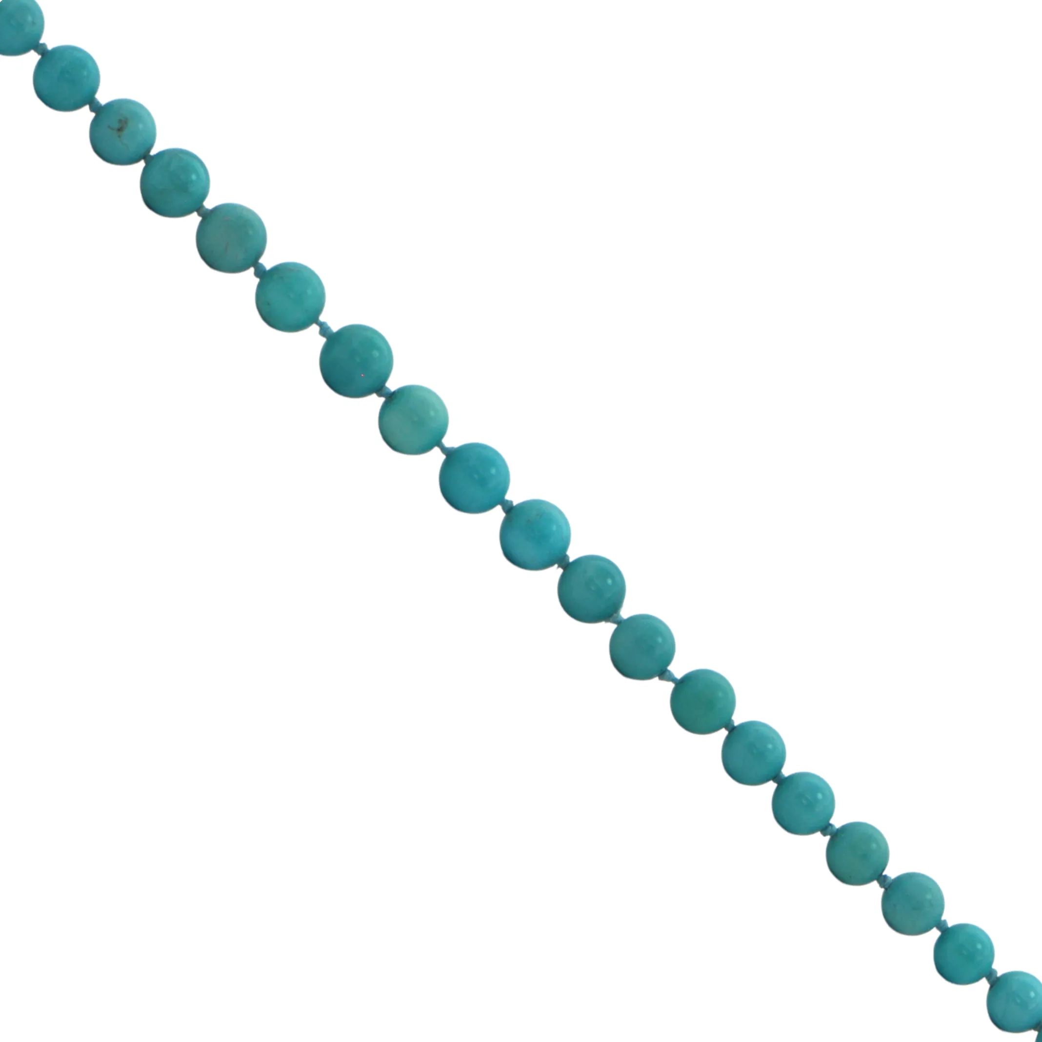 Vintage Graduated Turquoise Bead Necklace 14k Gold Clasp