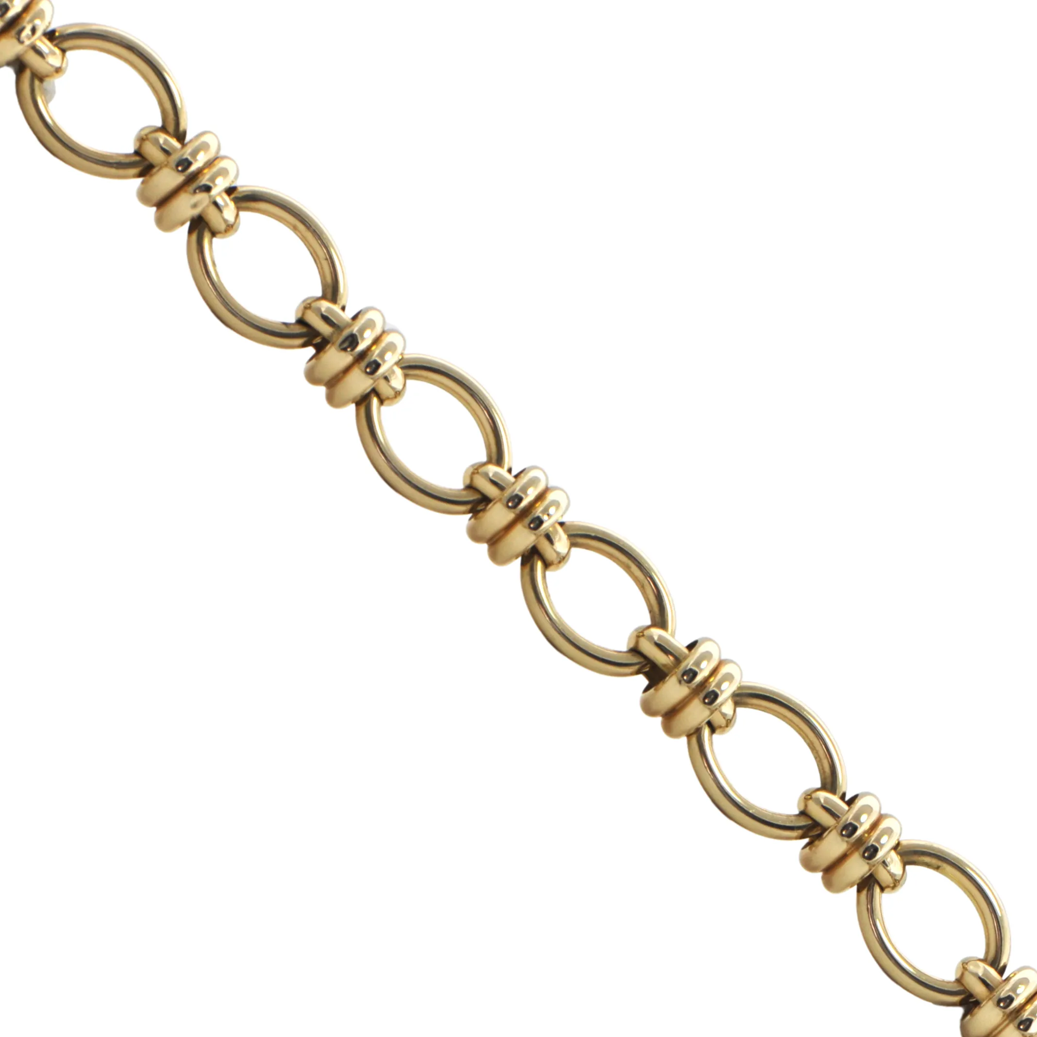 Vintage Italian 14K Gold Large Oval Link Necklace