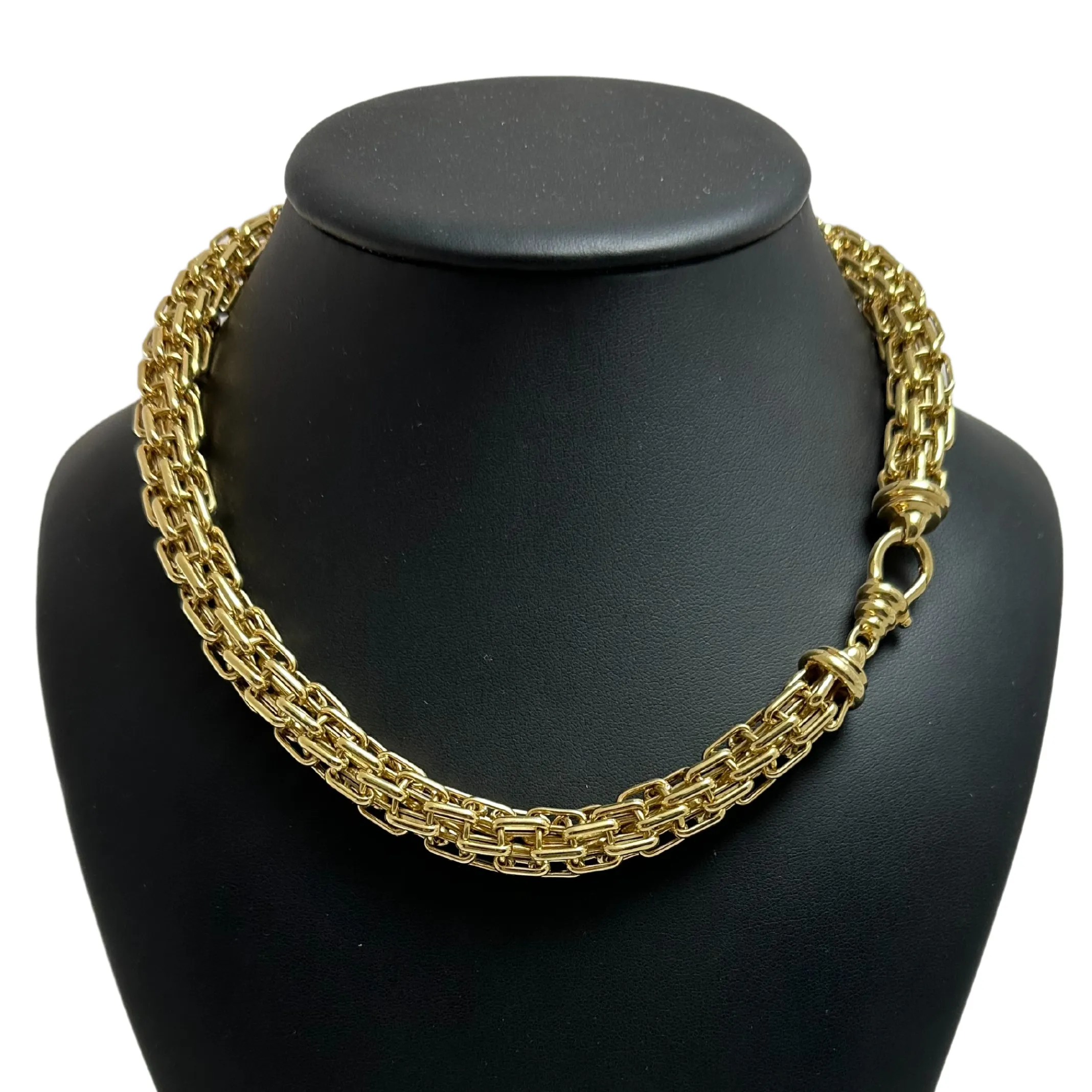 Vintage Italian 14k Gold Multiple Paperlink Necklace