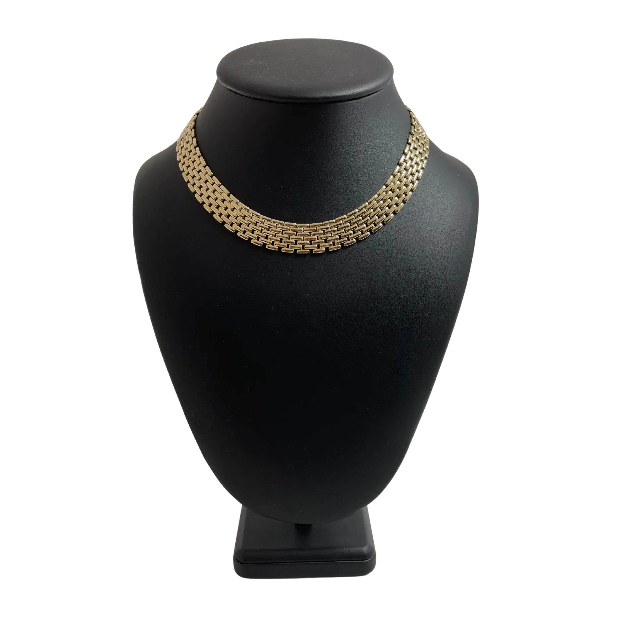Vintage Italian 14K Gold Panther Link Necklace