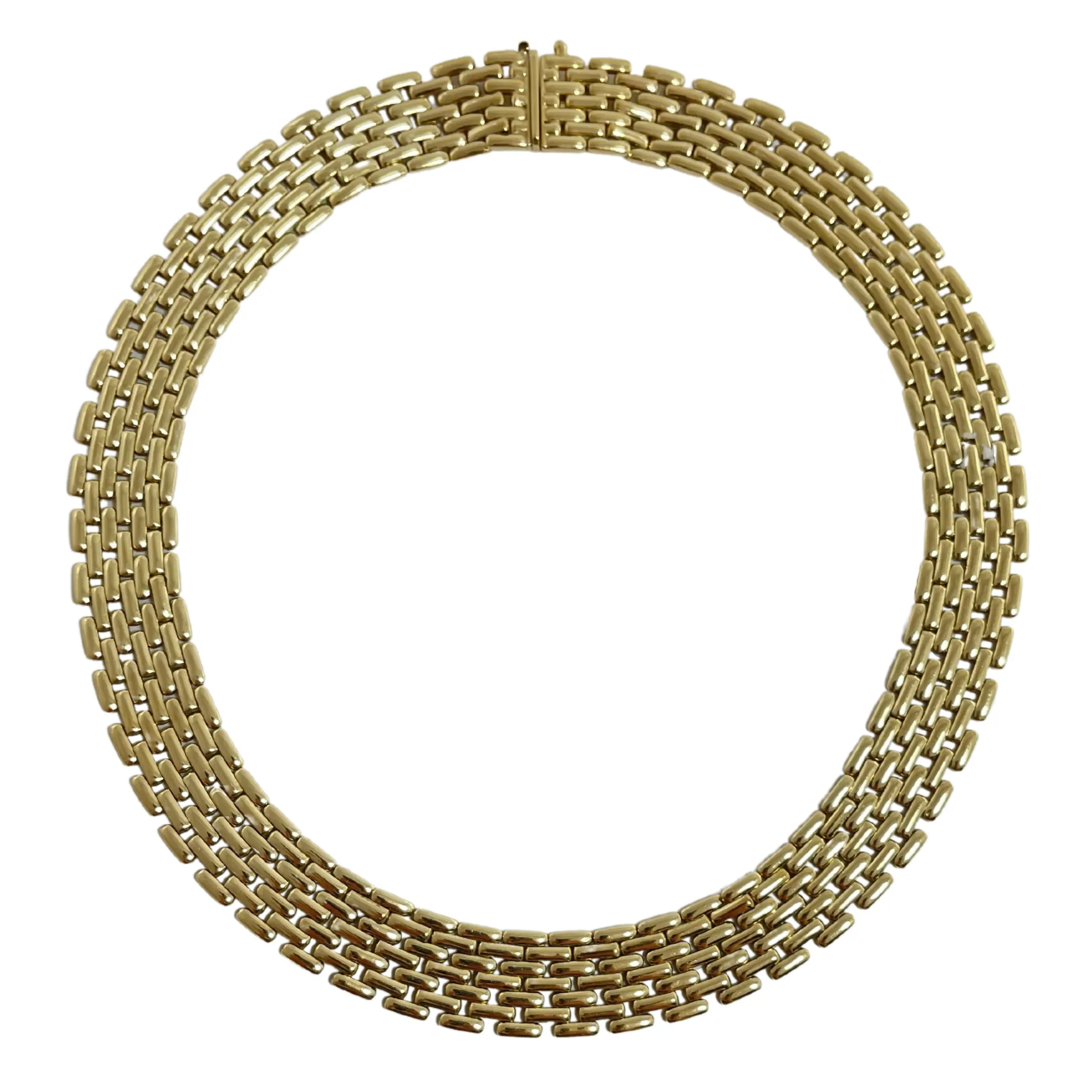 Vintage Italian 14K Gold Panther Link Necklace