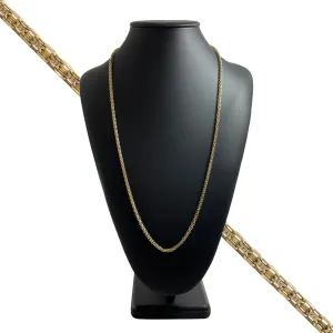 Vintage Italian 14K Gold Rectangular Box Link Necklace