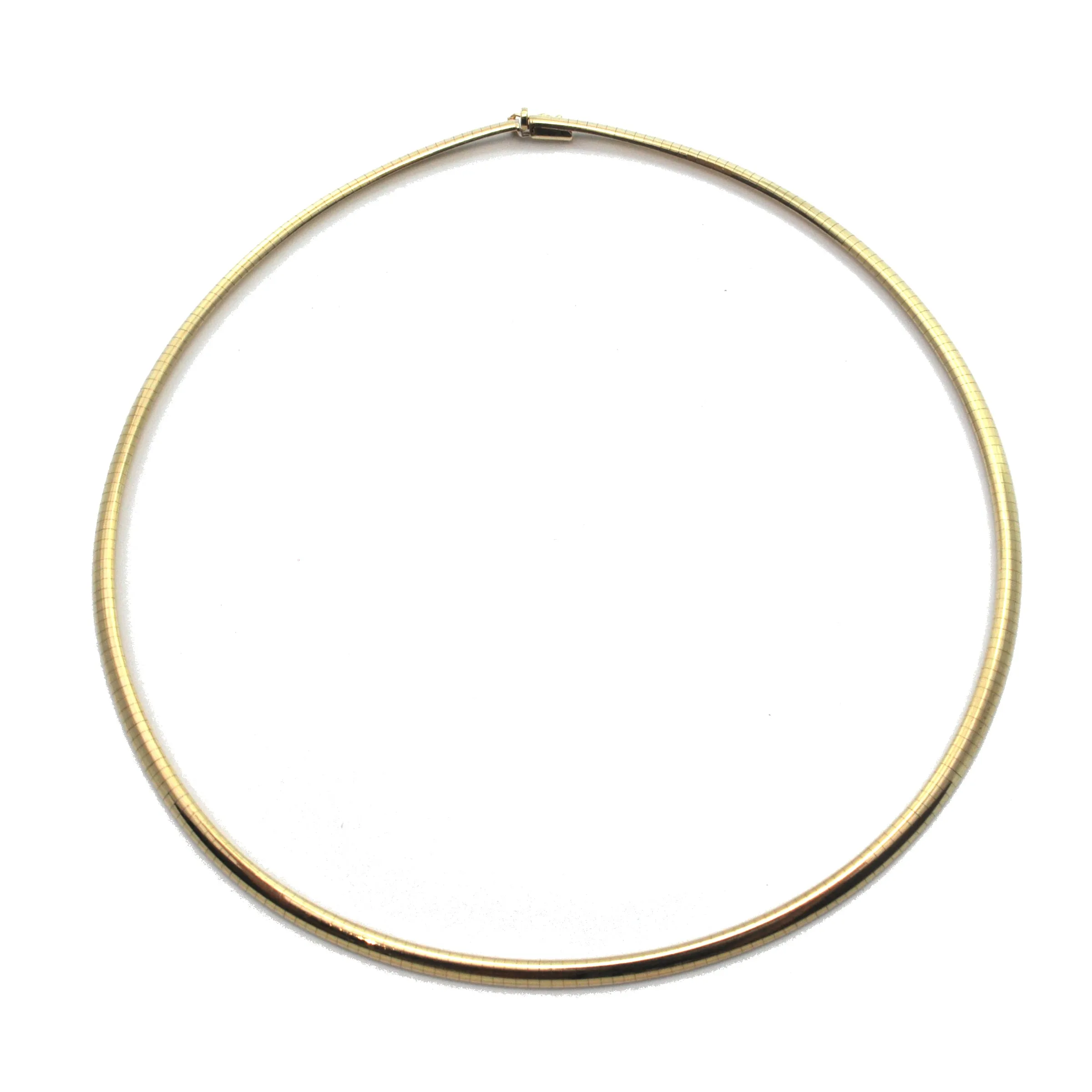 Vintage Italian 14K Yellow Gold Omega Link Collar Necklace