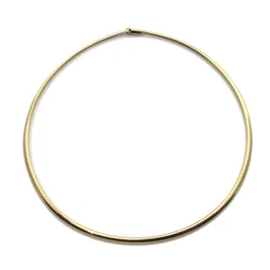 Vintage Italian 14K Yellow Gold Omega Link Collar Necklace