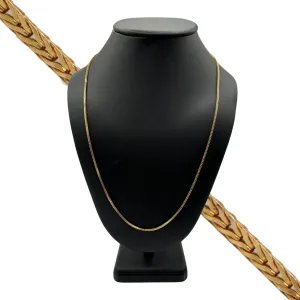 Vintage Italian 18K Gold Franco Link Chain Necklace
