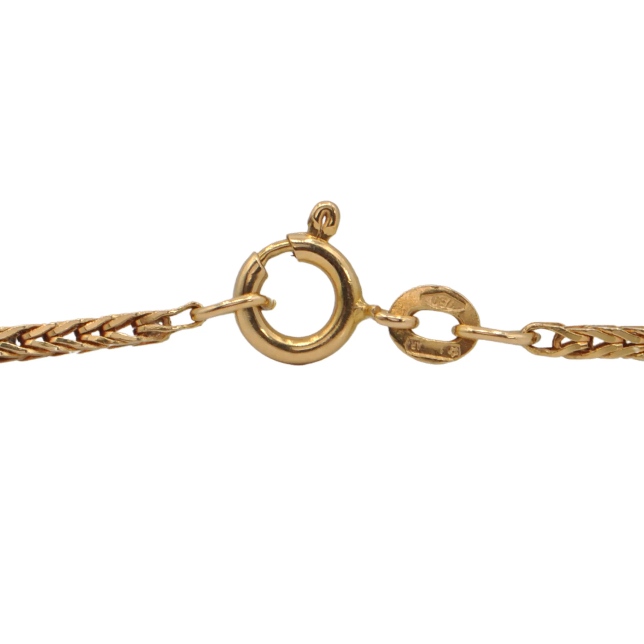 Vintage Italian 18K Gold Franco Link Chain Necklace