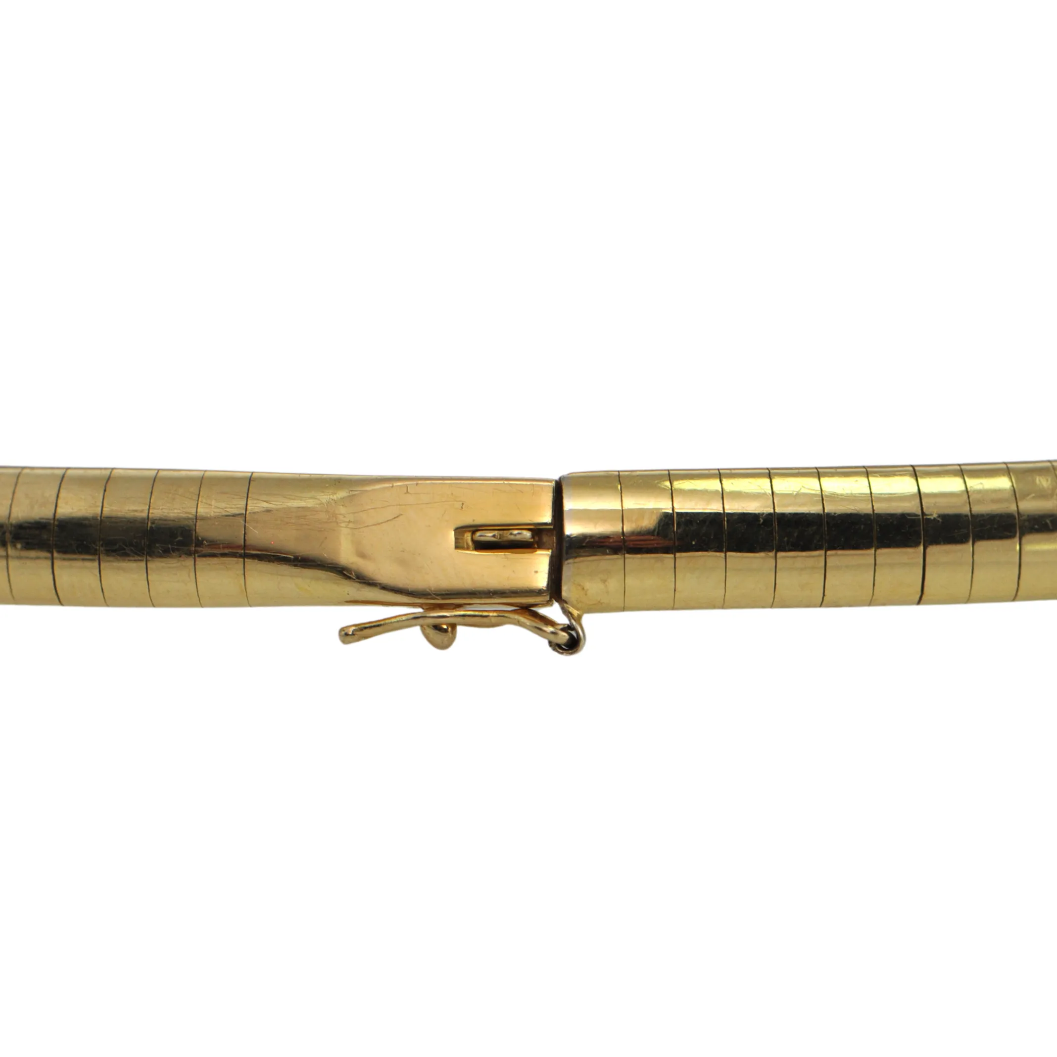 Vintage Italian 18k Gold Omega Link Collar Necklace