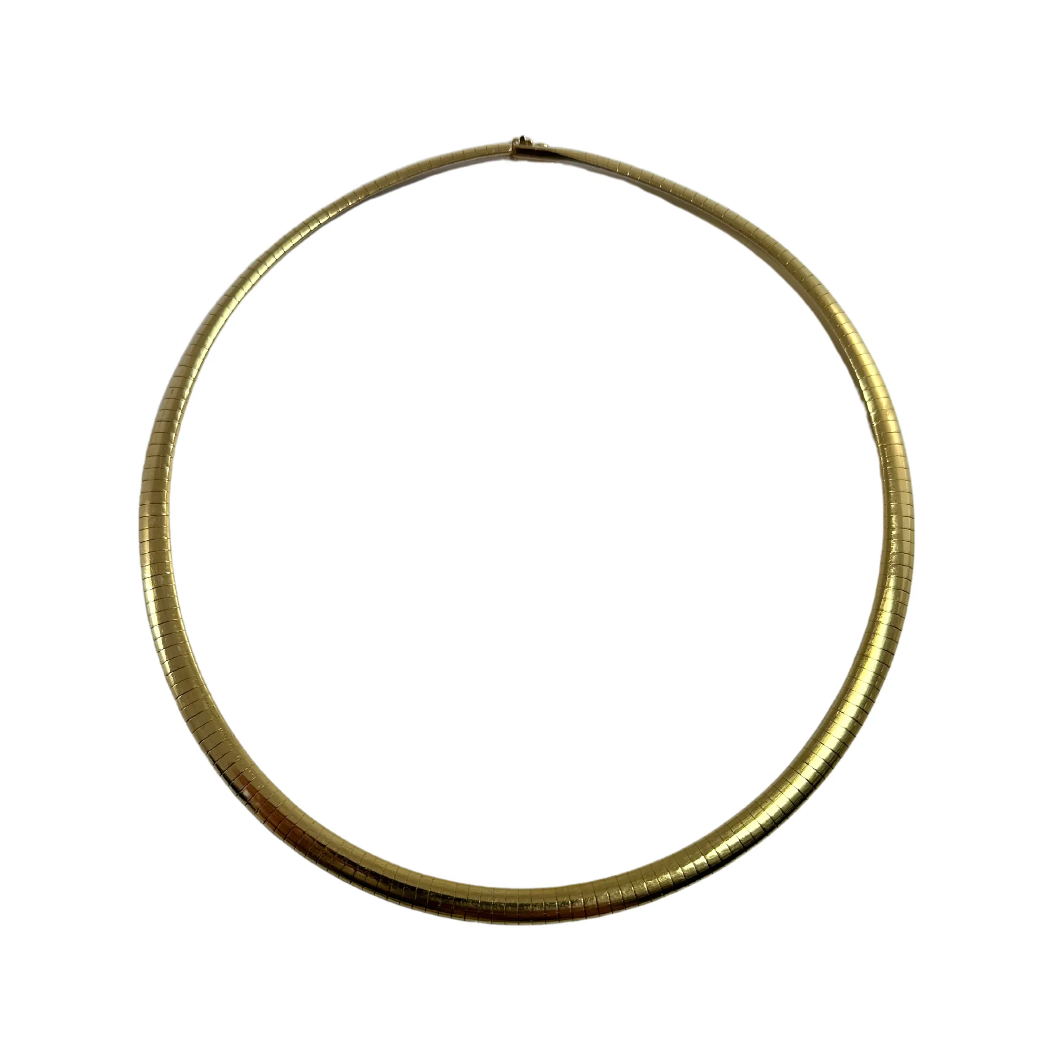 Vintage Italian 18k Gold Omega Link Collar Necklace