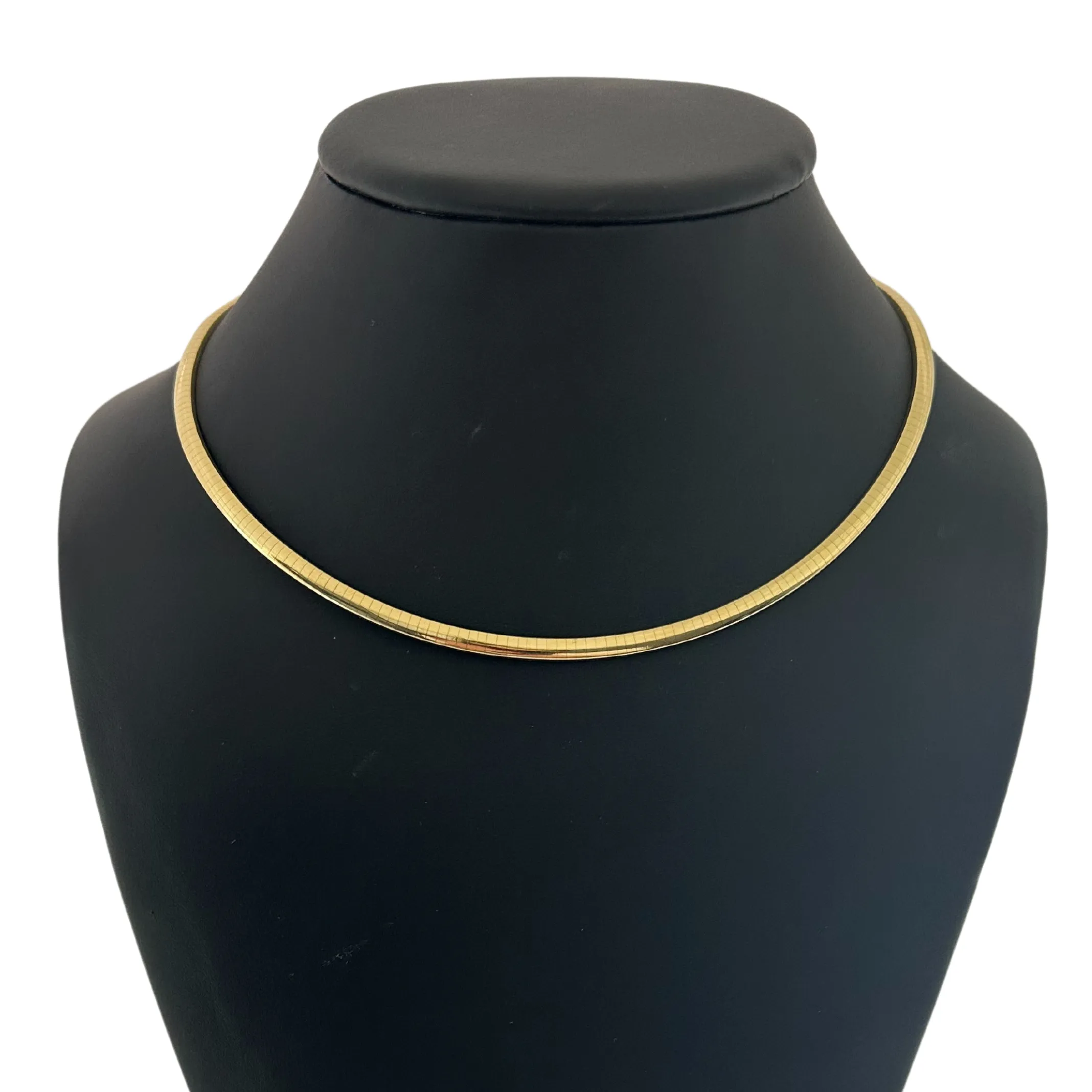 Vintage Italian 18k Gold Omega Link Collar Necklace