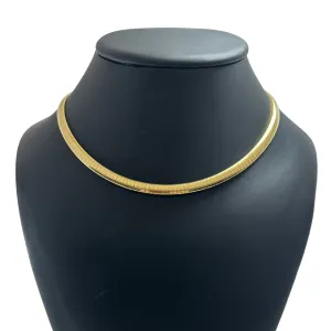 Vintage Italian 18k Gold Omega Link Collar Necklace
