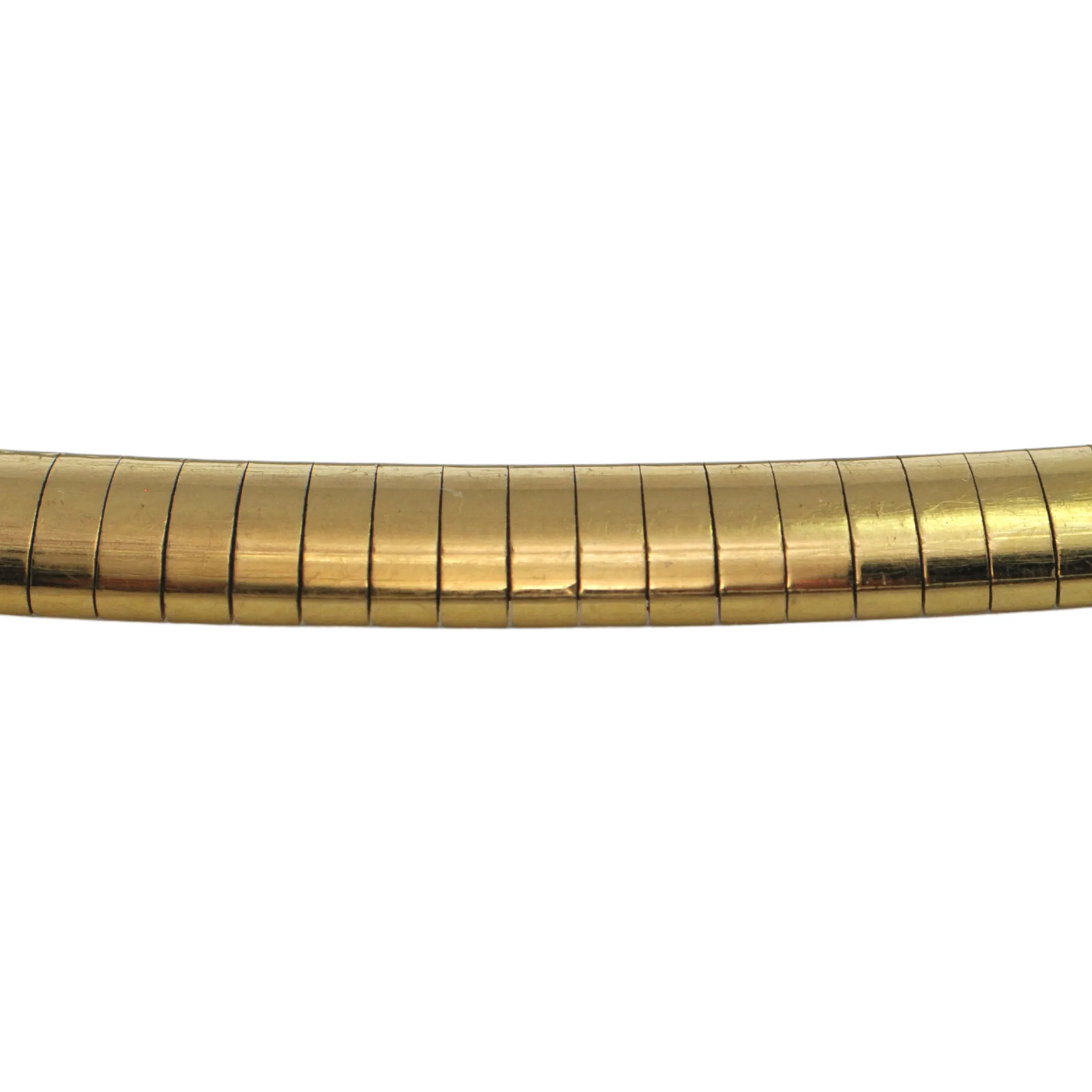 Vintage Italian 18k Gold Omega Link Collar Necklace