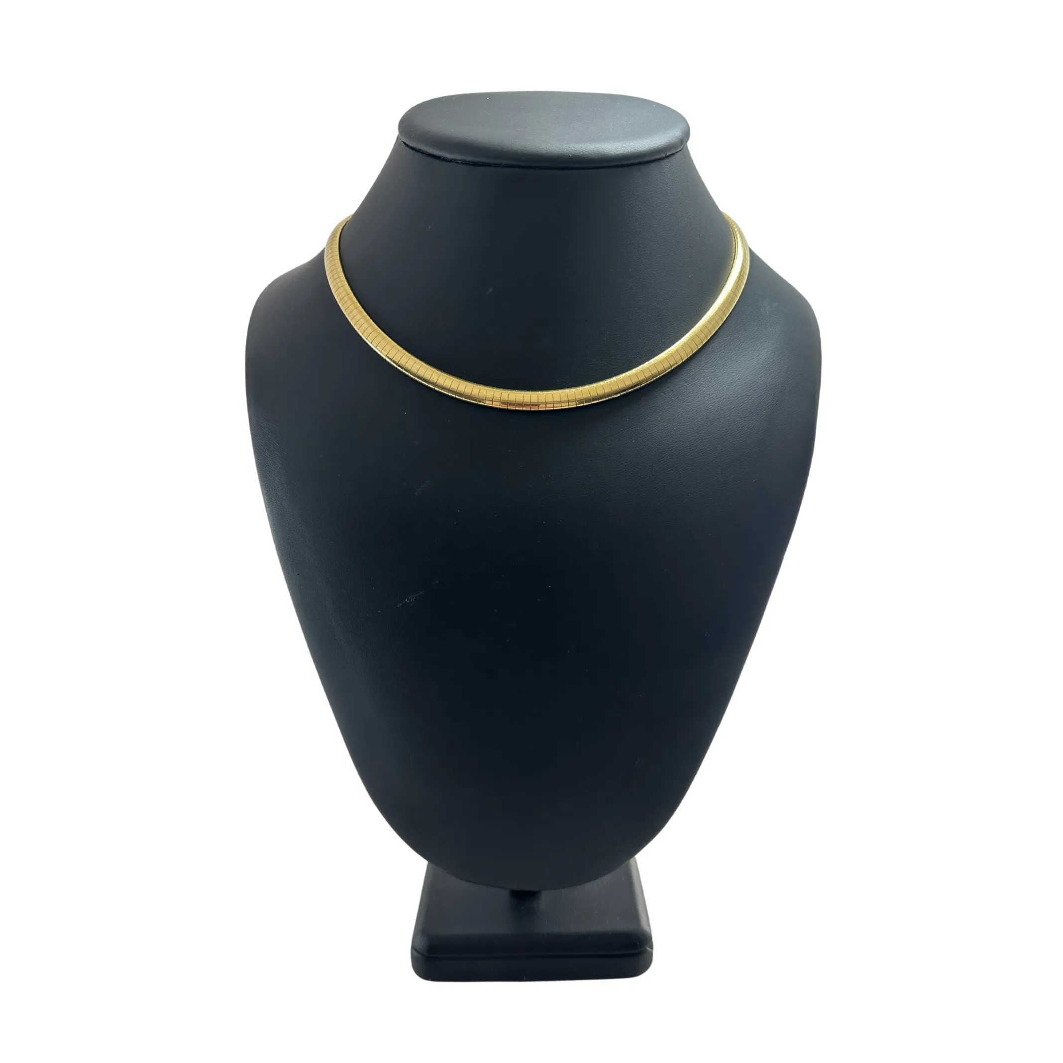Vintage Italian 18k Gold Omega Link Collar Necklace