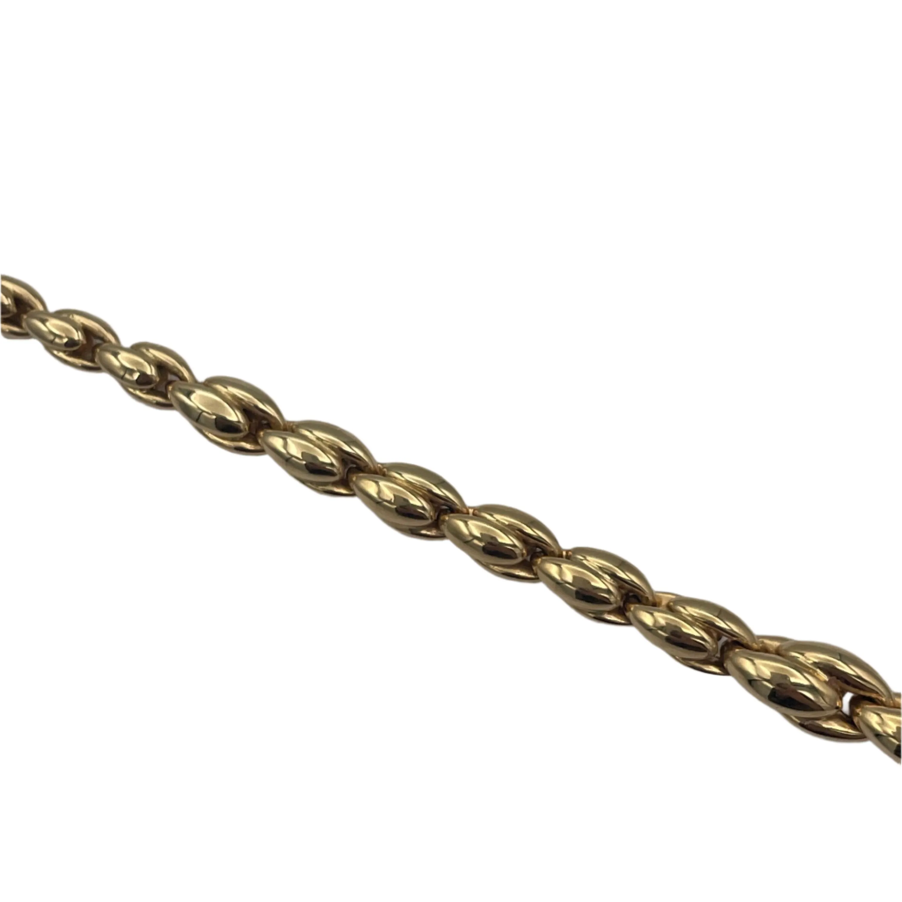 VINTAGE ITALIAN 18K YELLOW GOLD GRADUATED FANCY LINK