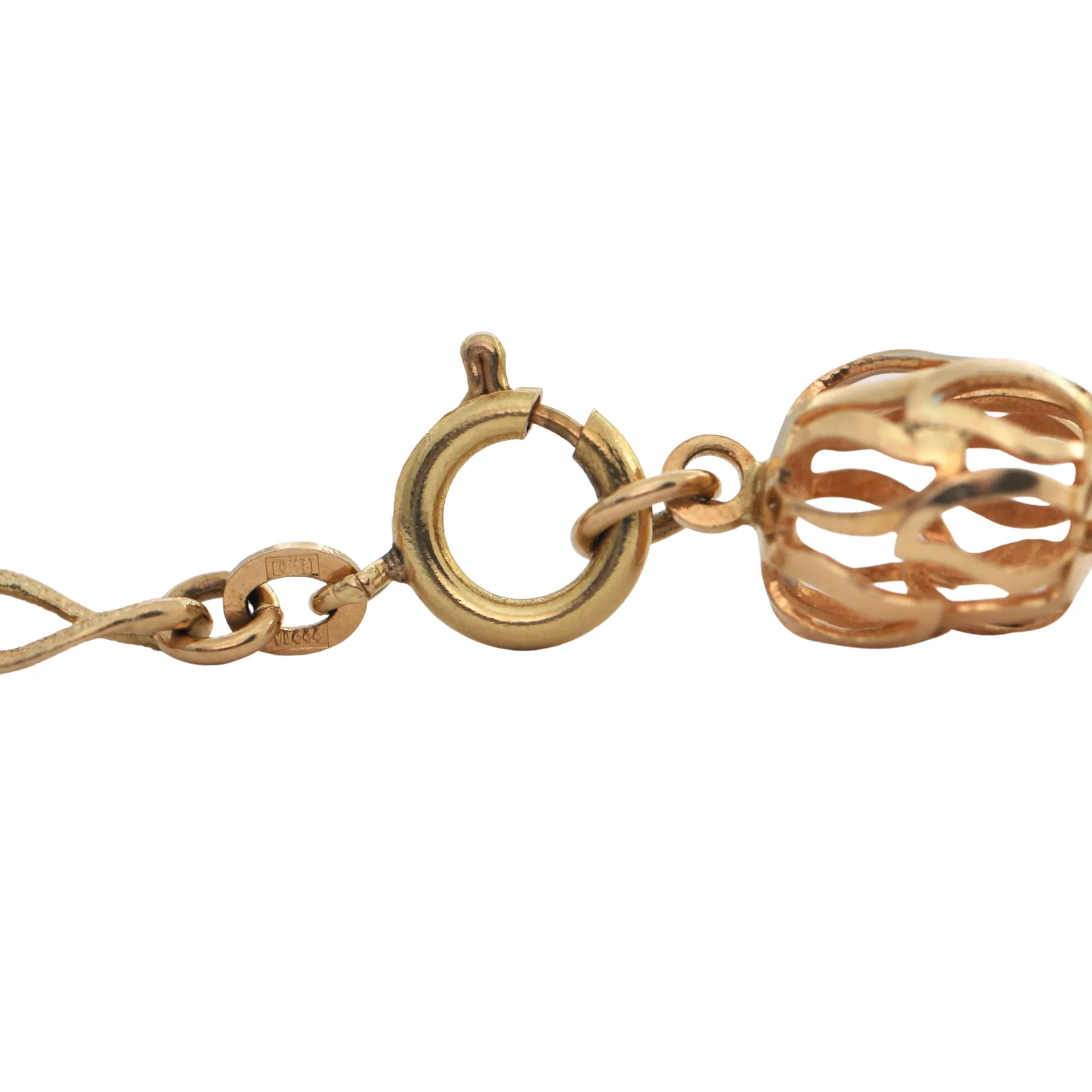 Vintage Italian 36 3/4"Yellow Gold Fancy Link Necklace