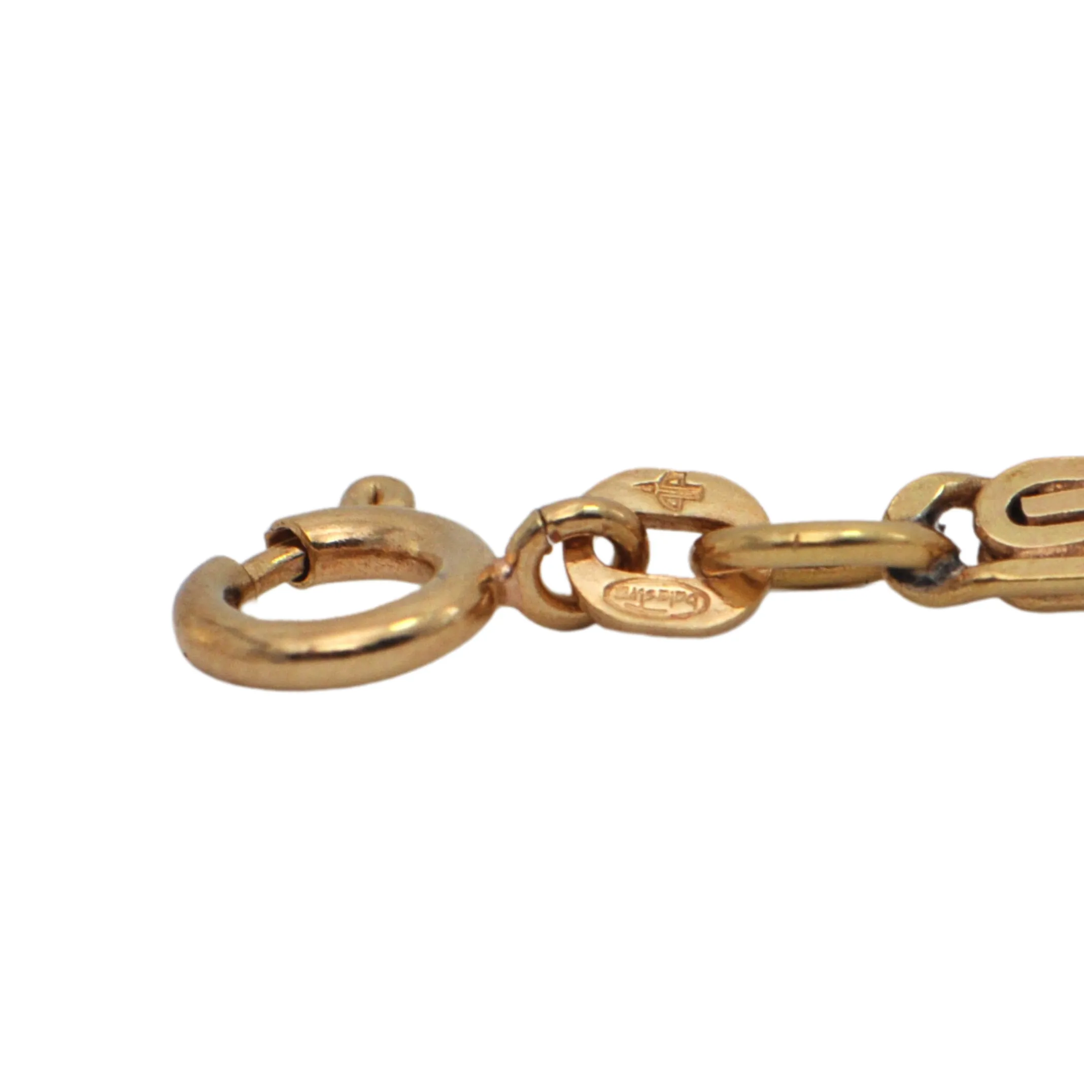 Vintage Italian 'Balestra' 18k Gold Fancy 'S' Link Chain Necklace