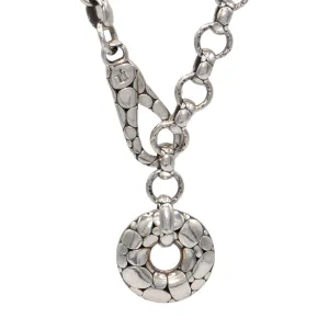 Vintage John Hardy Sterling Silver Kali Collection Pebble Link Donut Necklace