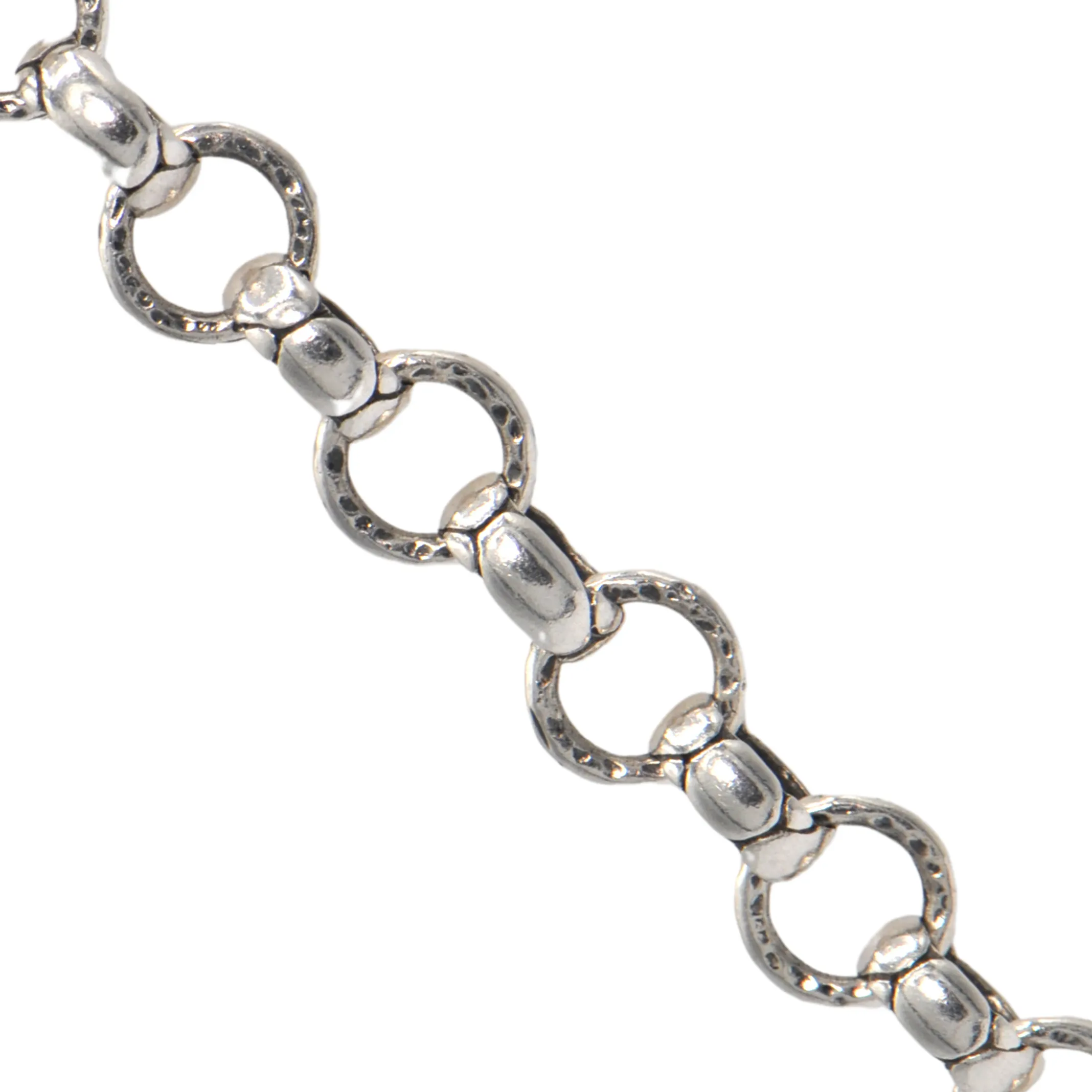 Vintage John Hardy Sterling Silver Kali Collection Pebble Link Donut Necklace