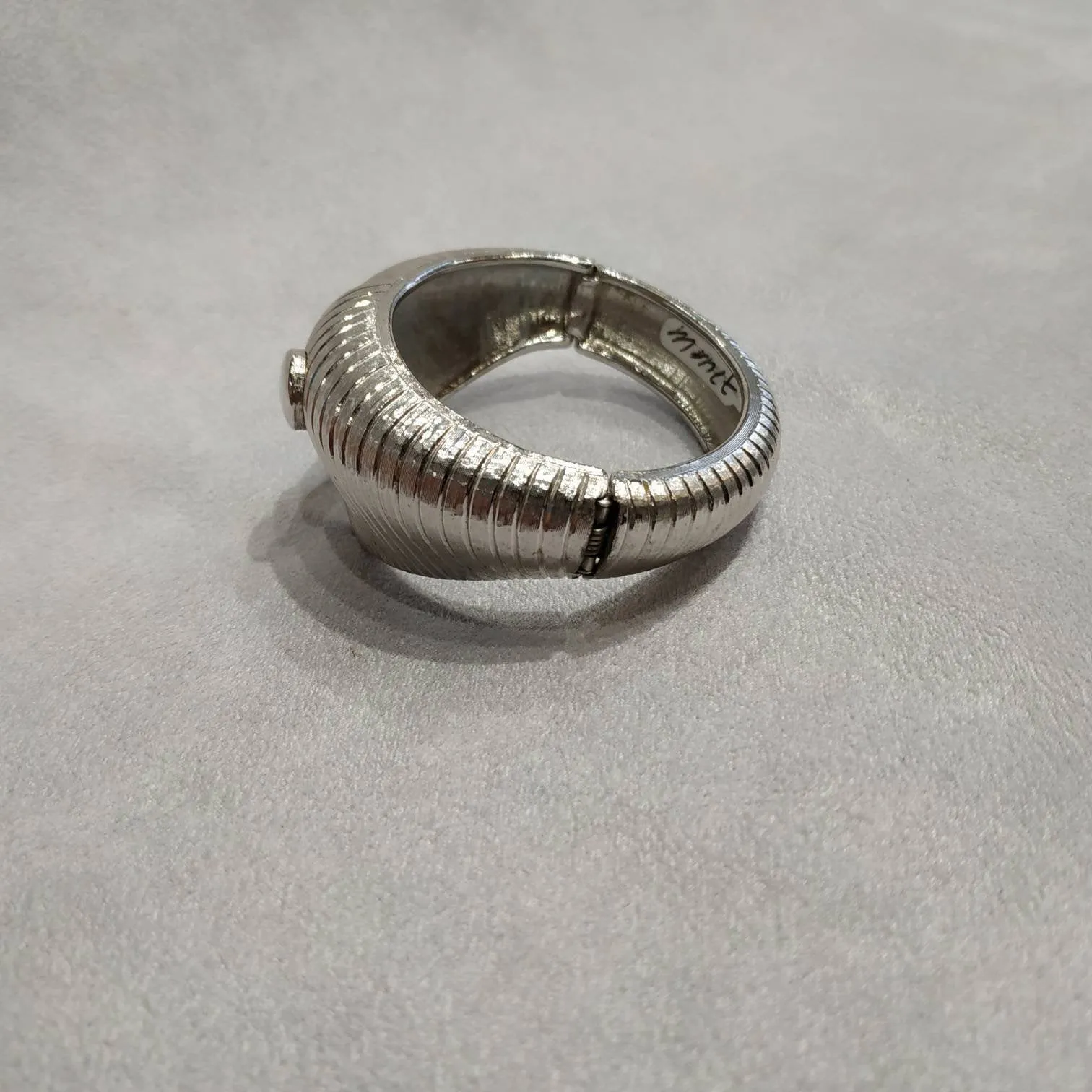 Vintage silver clamper bracelet by Monet