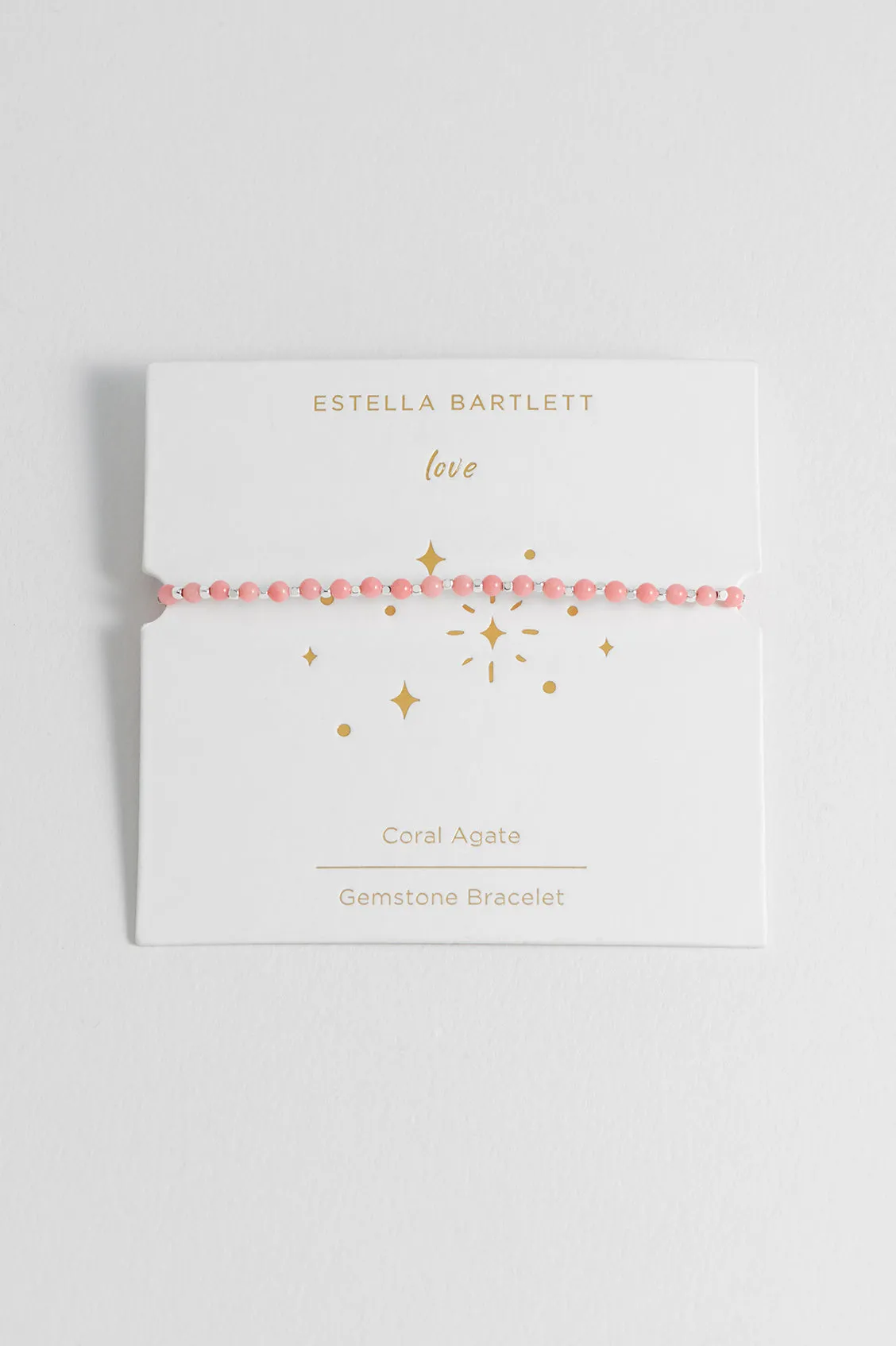 Wellness Coral Agate Gemstone Amelia Bracelet