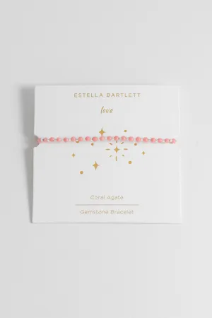 Wellness Coral Agate Gemstone Amelia Bracelet