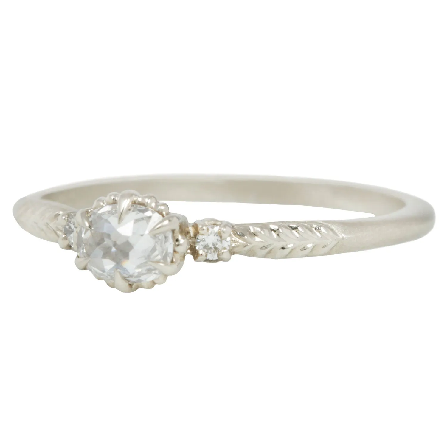 White Evergreen Diamond Cherie Ring