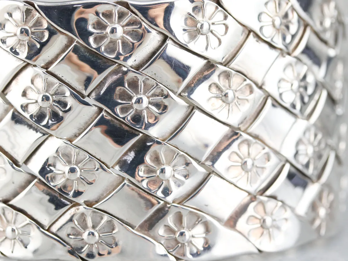 Wide Sterling Silver Cuff Bracelet