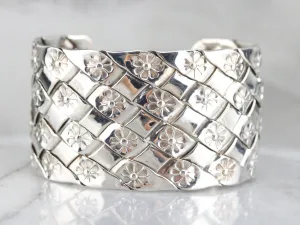 Wide Sterling Silver Cuff Bracelet