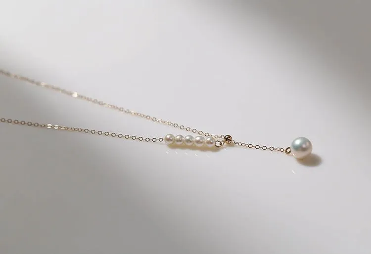 Y-chain Pearl Pendant Necklace